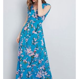 ModCloth cherry blossom maxi dress